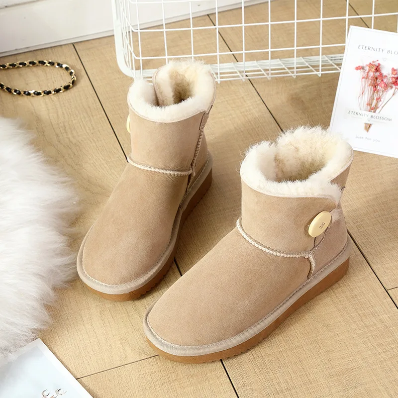 Новинка 100% обувь из натурального меха 2020 женская зимняя теплая ботинки на