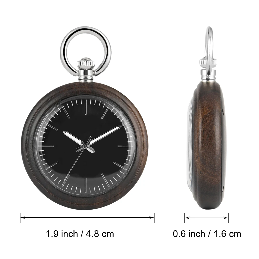 Мужские кварцевые карманные часы с большим циферблатом отличные черные сплав