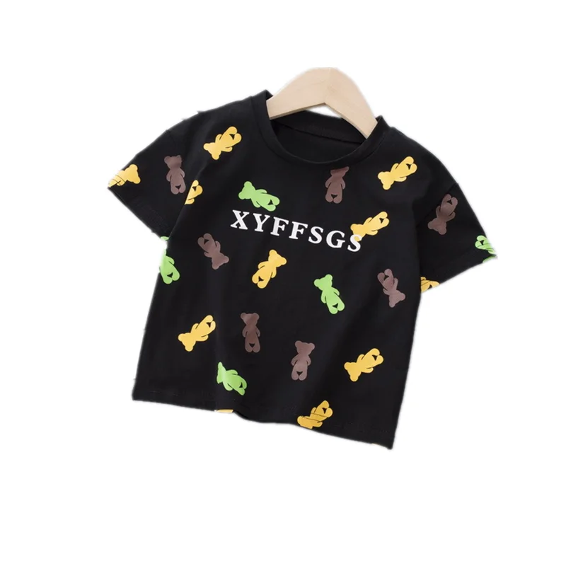 Новинка летняя детская повседневная одежда с коротким рукавом футболка для
