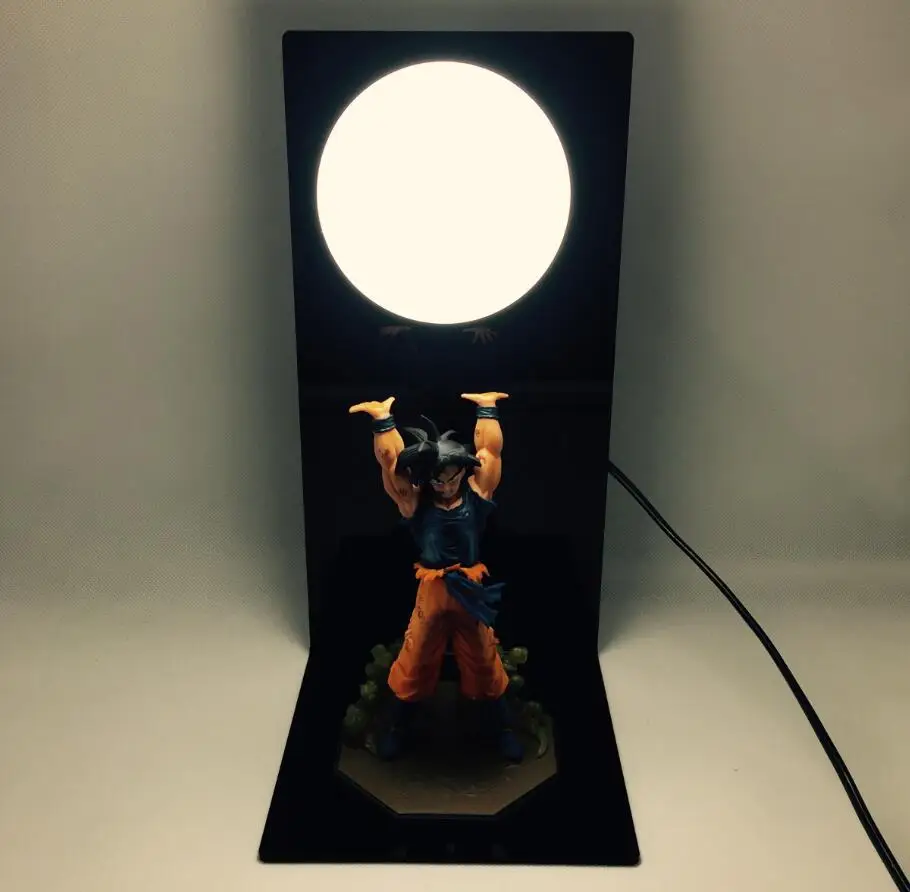 warm white bulb Dragon Ball Z лампа Фигурки Игрушка Сон Гоку kamehameha лампа аниме модель куклы с светодиодный светильник для детей Рождественский подарок - Цвет: warm white bulb