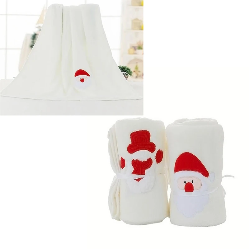 Белый Санта Клаус Снеговик одеяла коралловый бархат Главная флис простыня