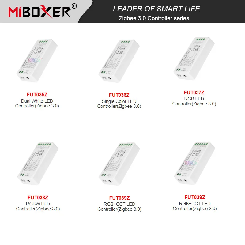 

Miboxer Zigbee 3.0 LED Strip Light Controller DC12V 24V Max 12A Single Color/Dual White/RGB/RGBW/RGB CCT Lamp bulb dimmer
