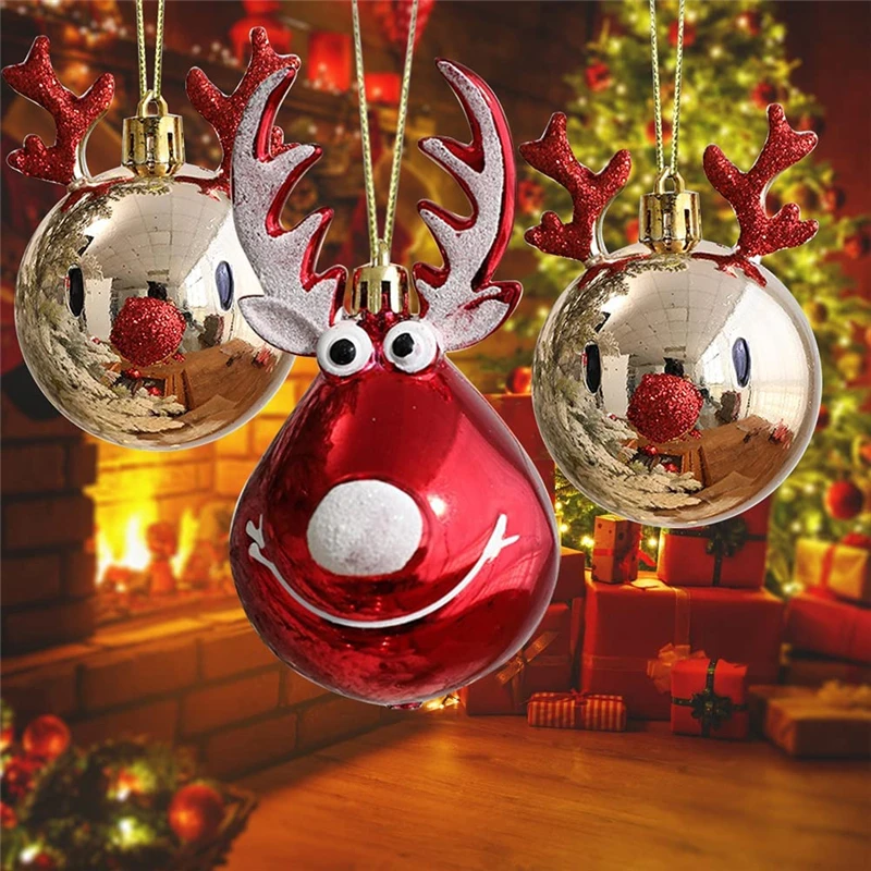 

2 шт. елочные украшения, подвеска в виде лося, подвесные шарики для домашней вечеринки, Рождественские елочные украшения на новый год 2021, Рож...