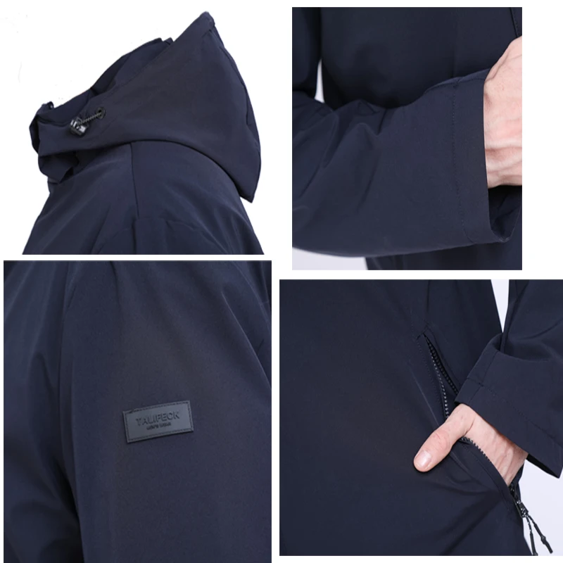 Новинка 2020 мужское весеннее пальто TALIFECK деловые повседневные парки