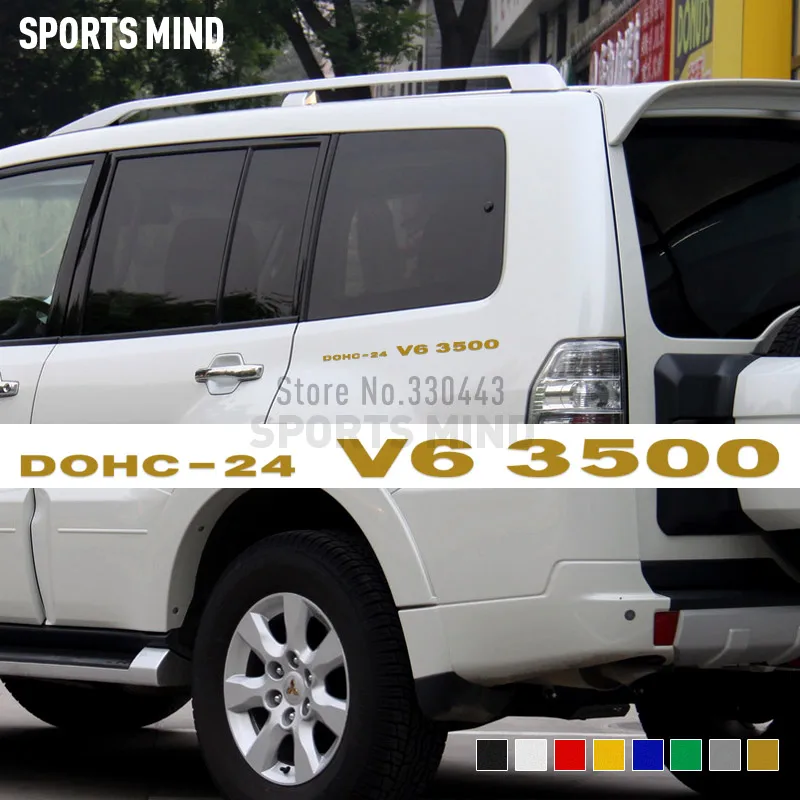 2 X DOHC 24 V6 3500 автомобиля стикер наклейка автомобилей Тюнинг для Mitsubishi Pajero Shogun MK Delica