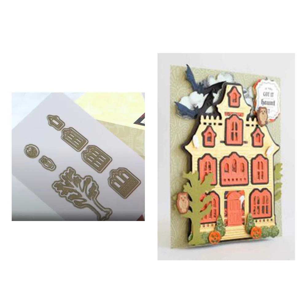 

Хэллоуин окно дерево цветок 2021 поступление Новое ремесло металлическая высечка форма цветок бирка конверт Кружевной Край Скрапбукинг Бума...