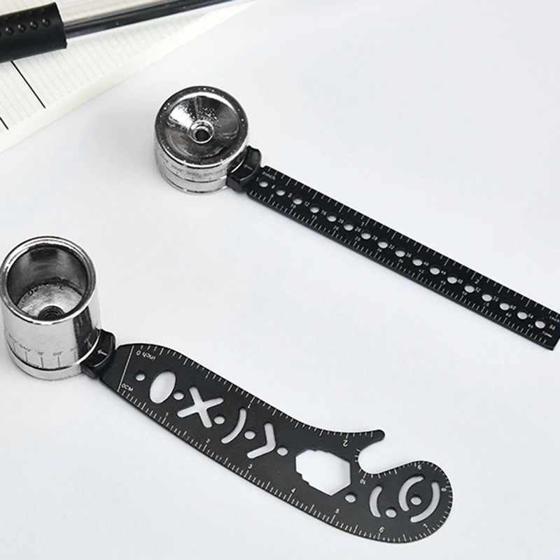 

Scale Ruler Magnet Multifunctional Drawing Ruler Scale Ruler Drawing Compass Pattern Measuring Drawing Ruler Tool