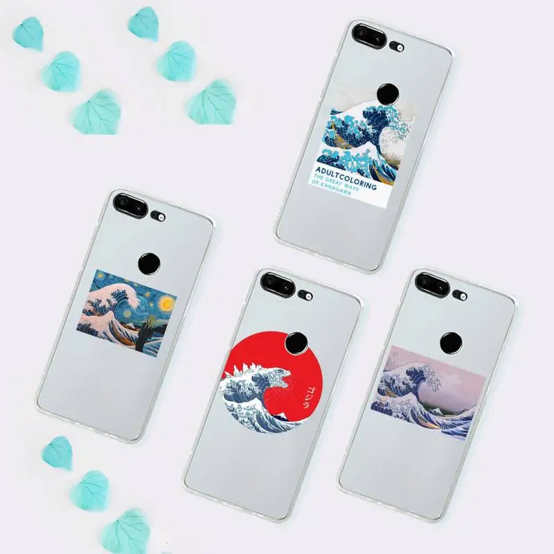 

The Big Wave of kanagawa Phone Case Transparent for Huawei P 40 20 30 10 mate pro lite plus