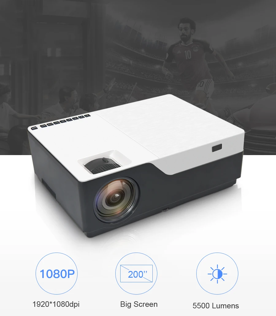 TouYinger M18 проектор 1080p Разрешение 5500 люмен, Android AC3 опция, светодиодный видеопроектор домашний кинотеатр Full HD кинопроектор