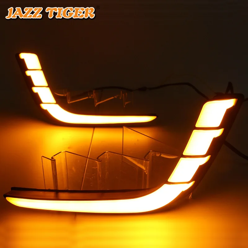 Джаз Тигр желтый указатель поворота Функция Водонепроницаемый 12В дневные