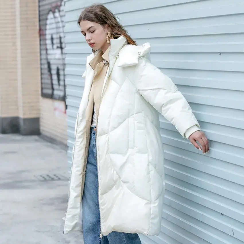 Модные большие размеры с капюшоном размера плюс толстые теплые пушистые пуховые