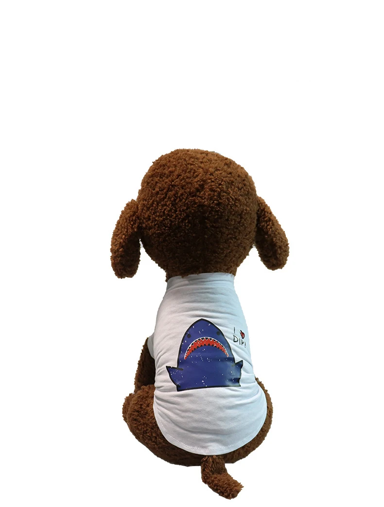 

Summer Printing Puppy T Shirt Small Medium Dog Cat Breathable And Comfortable Clothing Vest Soft Cotton Chihuahua Costumes XS-XL