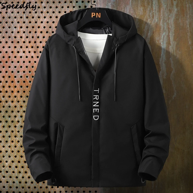 

Spring and autumn thin men's casual hooded jackets men's jackets plus fertilizer to increase ALG-6606