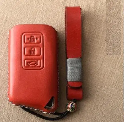 3Button red 01 Чехол из натуральной кожи с дистанционным управлением для автомобиля Lexus IS200 IS350 ES200 ES250 ES300H GS200T GS300H NX300 RX200 RX450 LX Keys - Название цвета: 3Button red 01