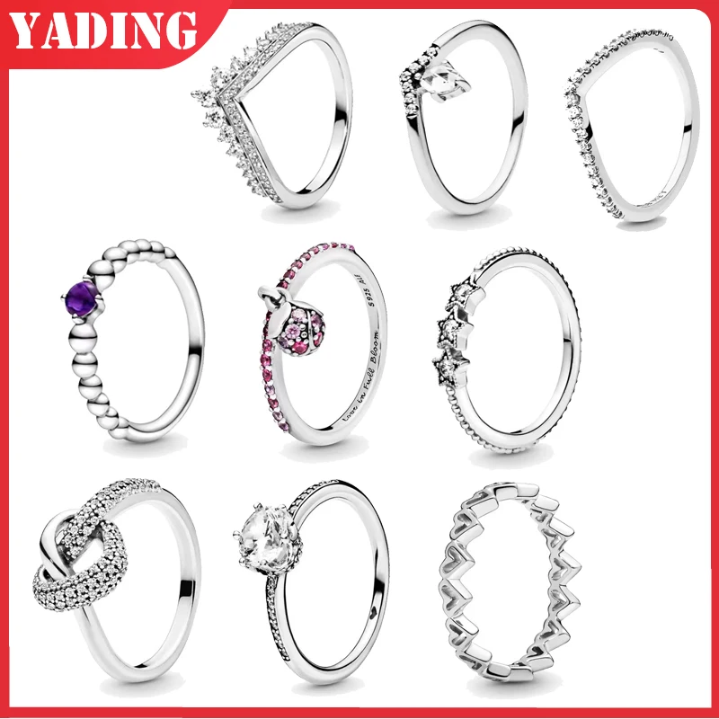 

FIT Original pan ring Authentic Real 100% 925 sterling silver couples ring for woman high quality Fashion luxury jewelry