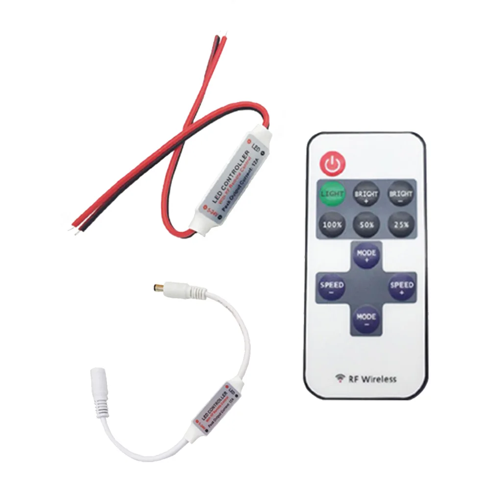 12 В постоянного тока светодиодный мини Диммер 12А беспроводной Радиочастотный