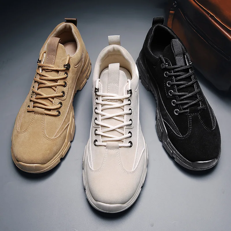 

Fashion Men's Sneakers British High Top Joker Work Ankle Boots Military Boots Comfortable Breathable Men's Casual Shoes