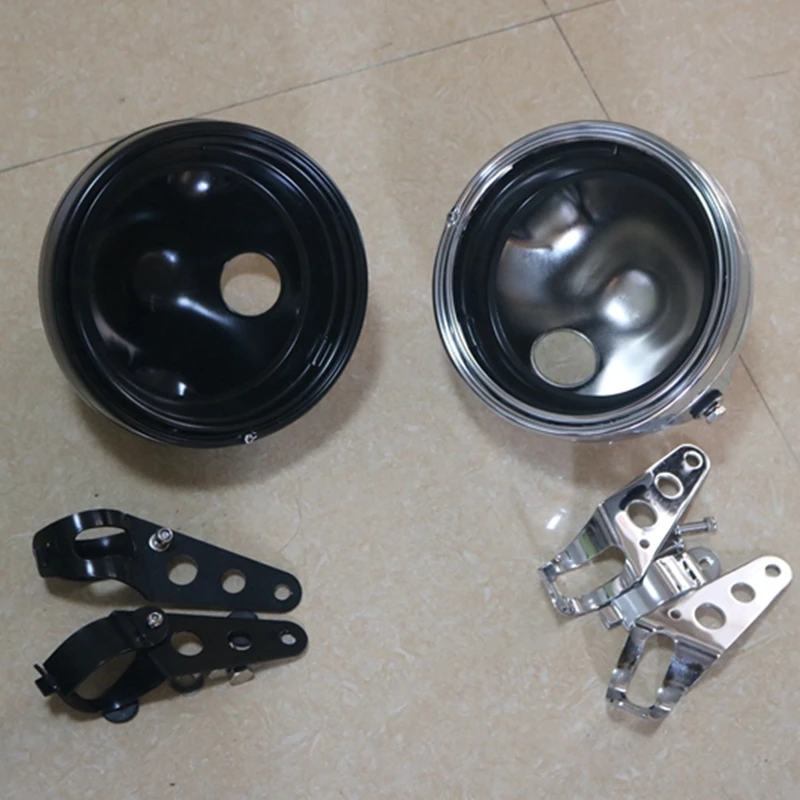 

7inch Universal Motorcycle Round Headlight Housing Bucket Mounting Bracket for 7" Led Headlights Headlamp