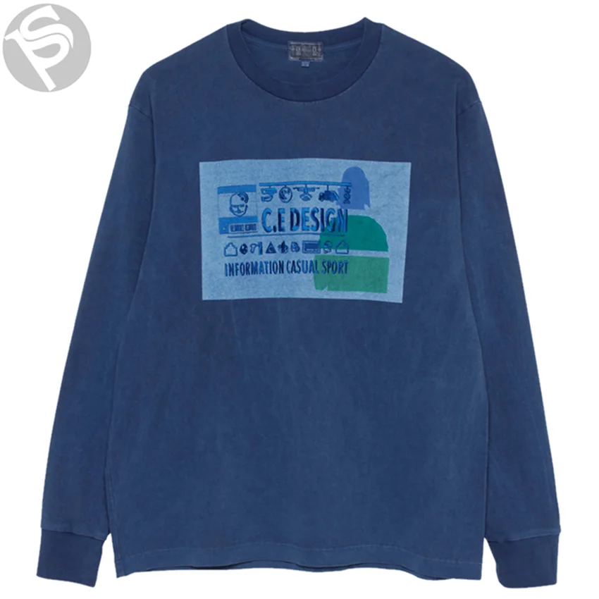 

Embroidery Cavempt 19aw INFORMATION LONG SLEEVE T Shirt Men Women 1:1 High Quality Fashion Vintage Tees Loose Cavempt T-shirt