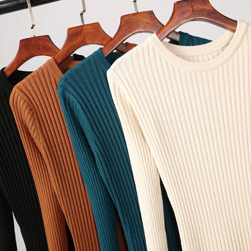 

elegant Long sleeve OL O-neck long Sweater dress women Thick knit Autumn Winter dress female Slim A-line basic dress casual