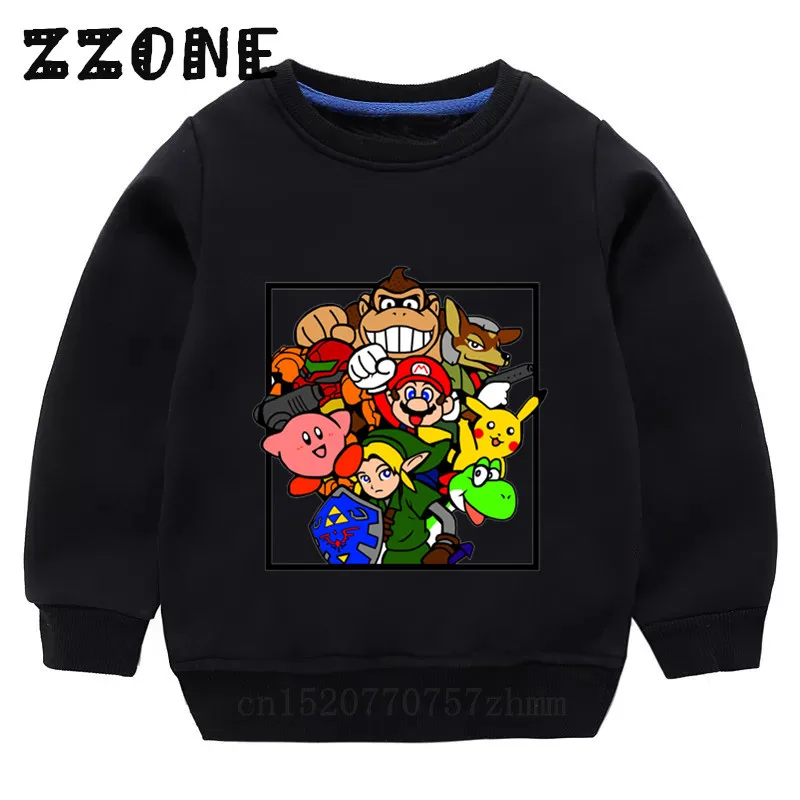 Детские толстовки KYT5220 детские с изображением суперразбитых братьев Марио
