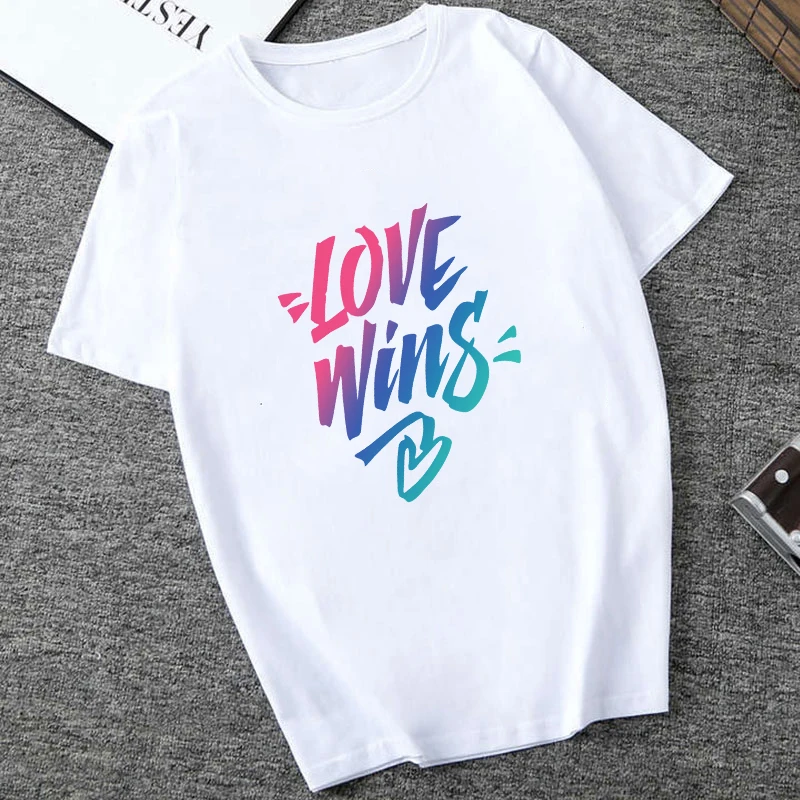Футболка для бисексуалов лесбиянок надписей Love Wins лгбт женская футболка геев