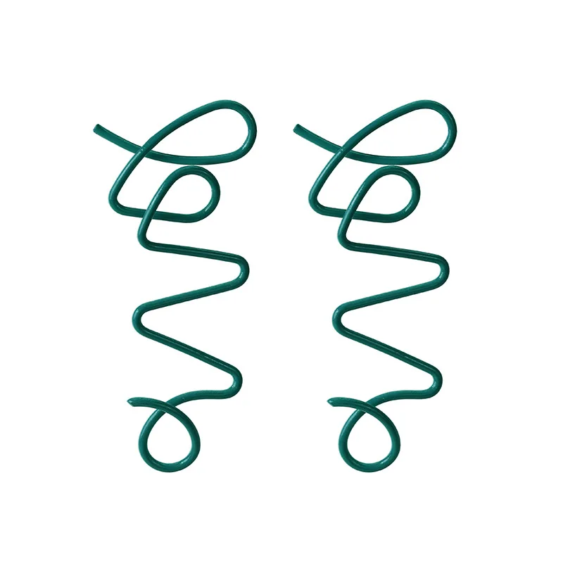 Модные длинные висячие серьги с буквами для женщин Красочные спиральные