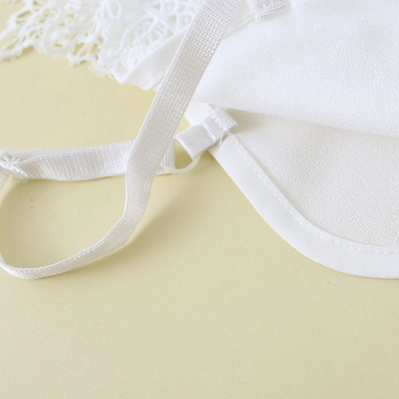 

Women Embroidery Floral Lace Shawl Fake Collar Sweater Detachable Lapel Blouse M7DD