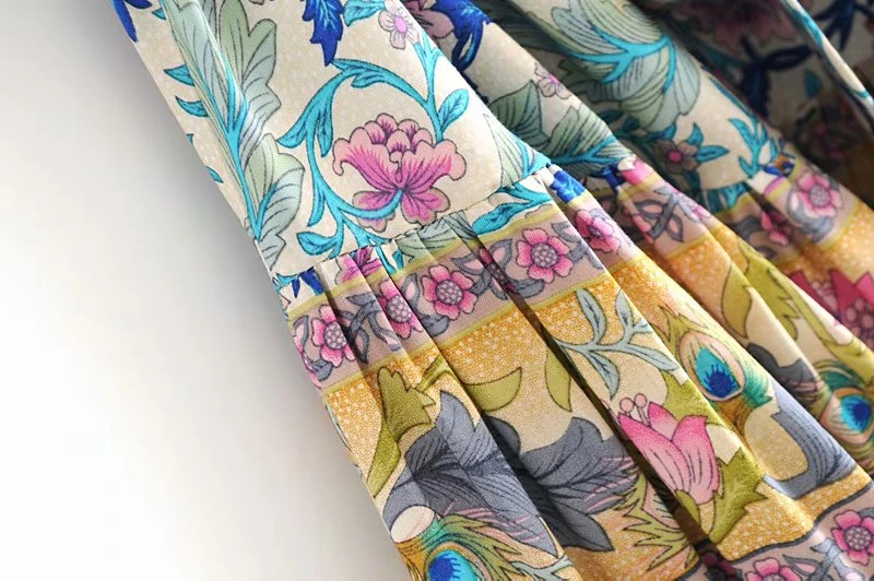 Женское винтажное платье с глубоким V образным вырезом и рукавом летучая