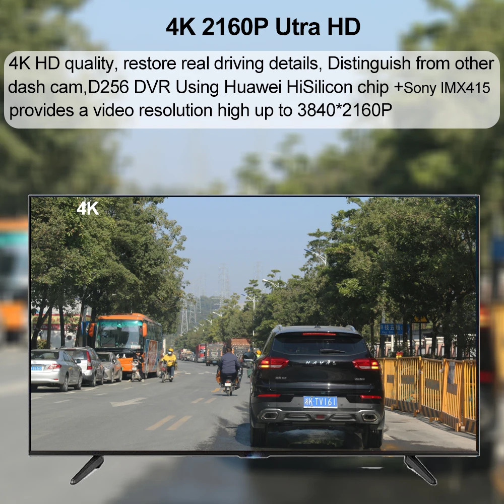 TAVIN D256 Видеорегистраторы для автомобилей Камера 4K и 1080P видео Регистраторы WI-FI