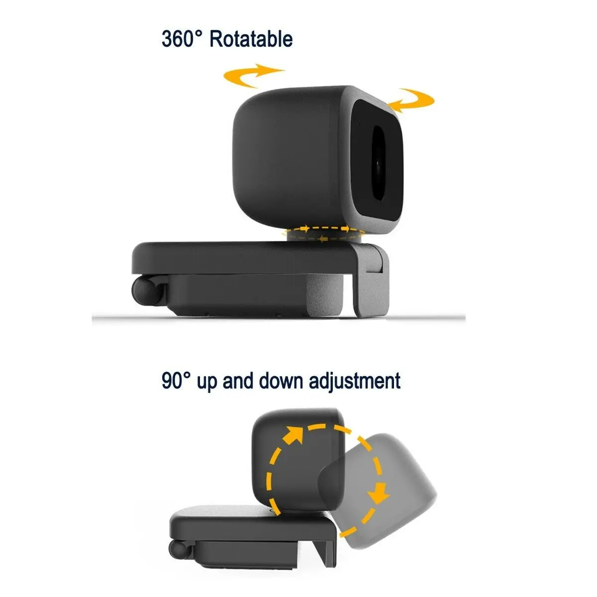 

HD 720P Webcam Mini Computer PC WebCamera with USB Plug Rotatable Cameras for Live Broadcast Video Calling Conference Work