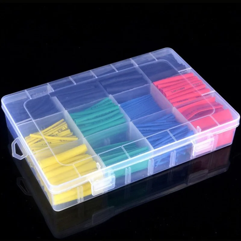 530 pcs shrink tube 530 шт. термоусадочные трубки изоляционные, термоусадочные трубки ассортимент электронных полиолефина Соотношение 2:1 обмотка для проводов, кабелей рукава трубки - Цвет: 530 pcs shrink tube