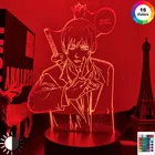 Светодиодный ночник с 3d рисунком аниме бензопила, Аки хаякава для спальни, Декор, детский подарок на день рождения, манга, бензопила, мужской светодиодный светильник, прикроватный