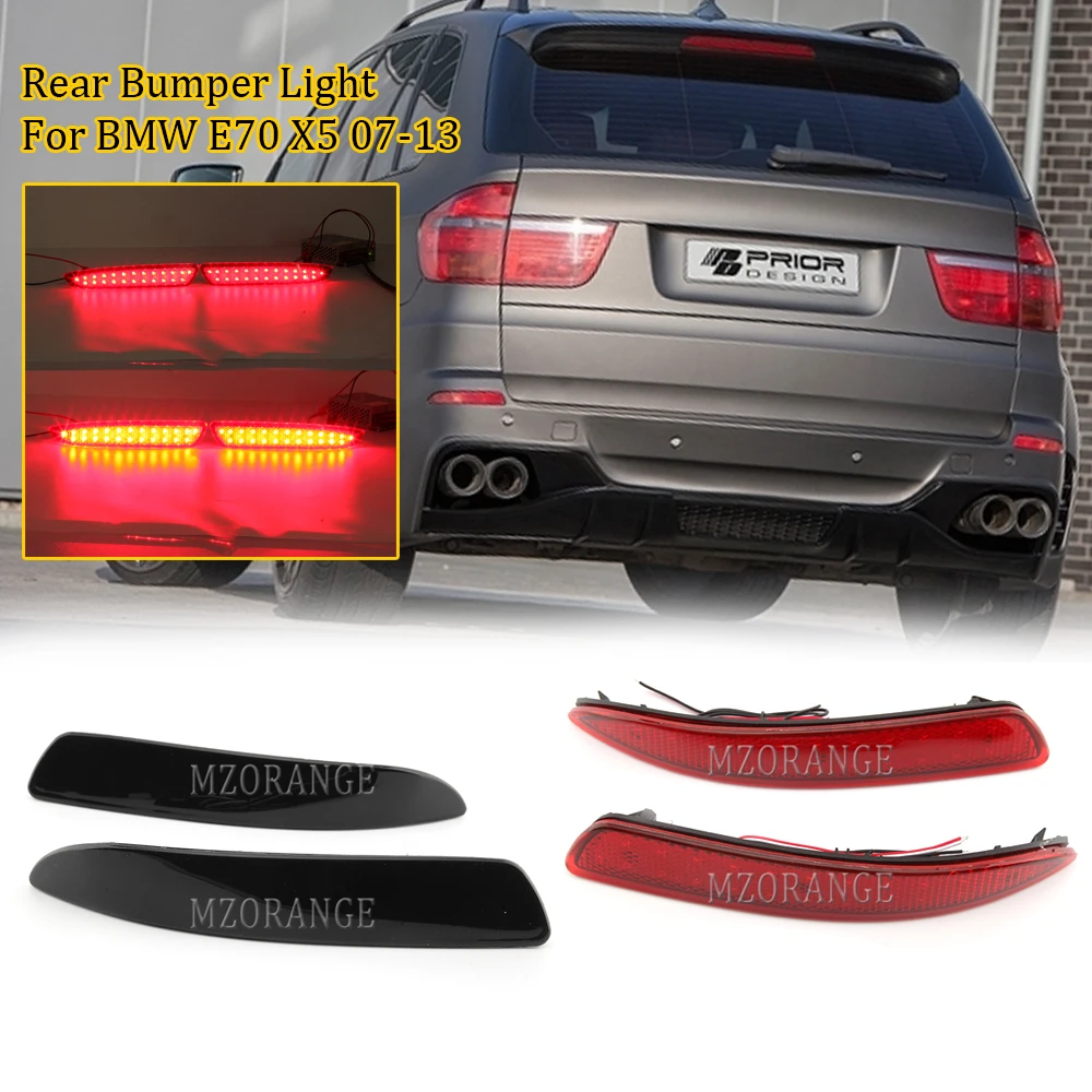 

LED Rear Bumper Reflector Light Fit For E70 X5 2007-2013 Rear Fog Light DRL Stop Brake Light Turn Signal Lamp Car Accessories