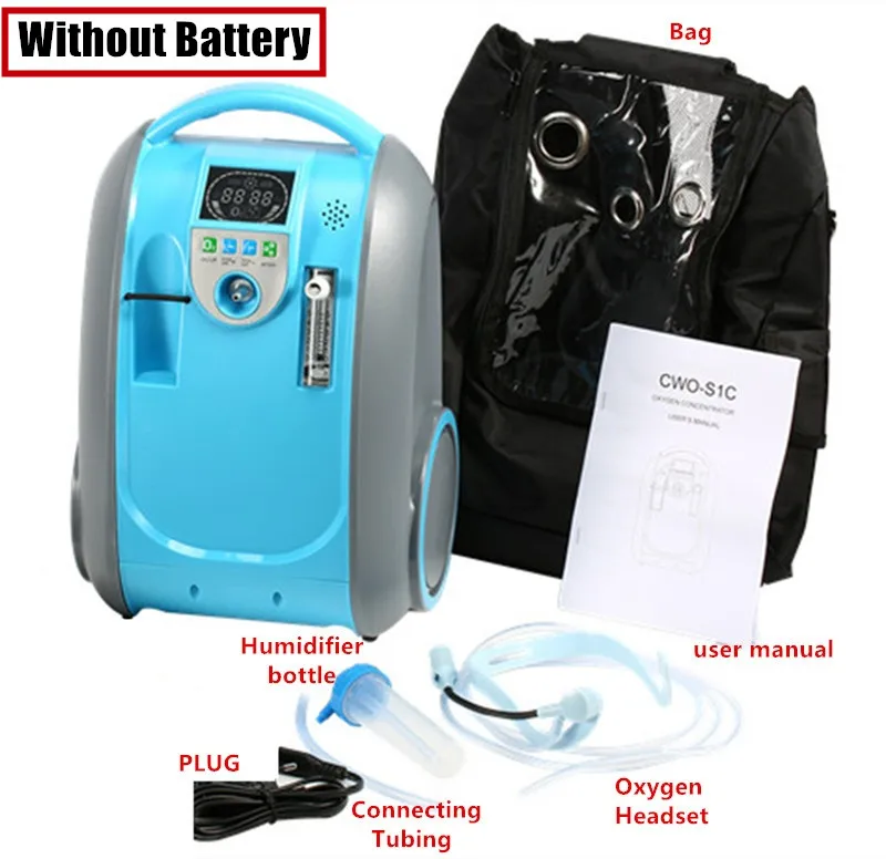 110V witout Battery 5L аккумулятор Концентратор кислорода для медицинского ухода, медицинский генератор кислорода для домашнего автомобиля, для путешествий - Цвет: 110V witout Battery