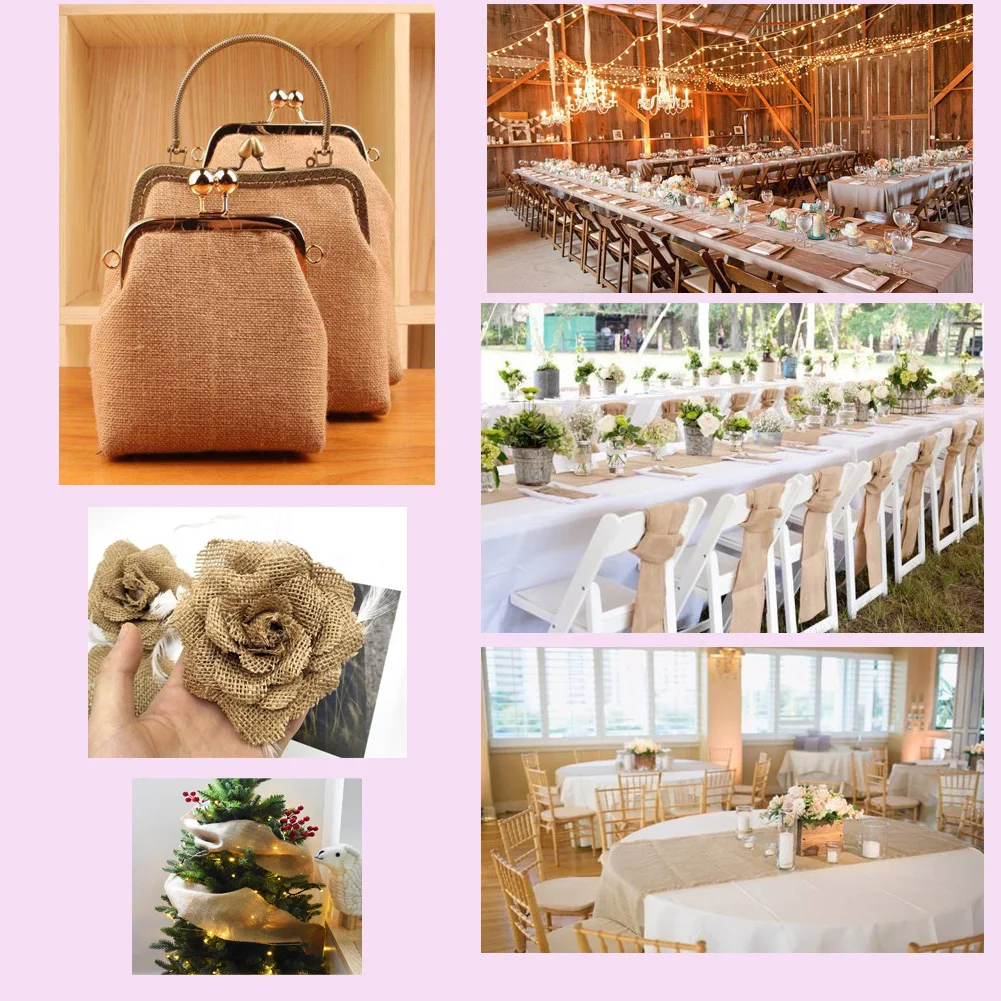 160x100 см джутовый мешок льняной ткани для хранения сумок настольная дорожка с