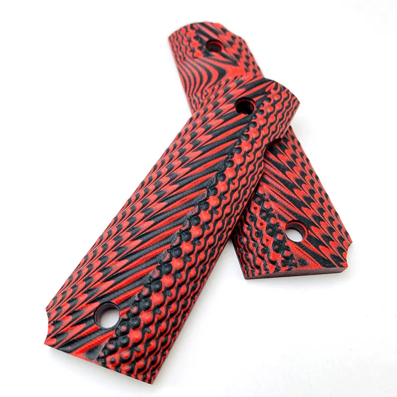 1 пара дамасский узор G10 накладки с ручным захватом материал сделай сам черный