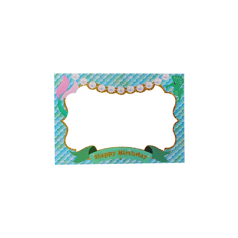 68*48 см русалка вечерние бумажные фотостудии Реквизит baby shower girl party decoration фоторамка под морем 1-й день рождения