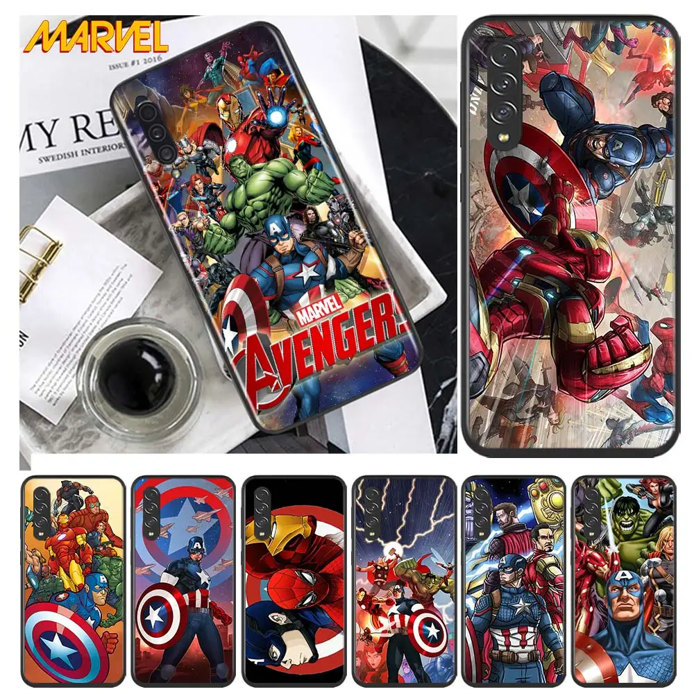 

Marvel Avengers for Samsung Galaxy A90 A80 A70 A60 A50 M60 M40 A20E A2Core A10S A10E Silicon Soft Black Phone Case