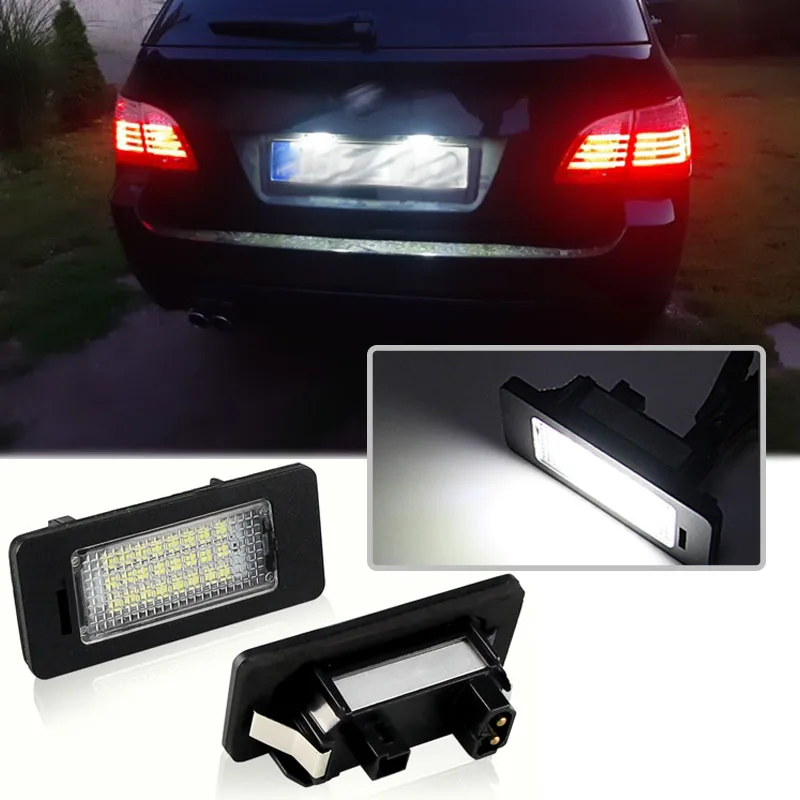 2 шт. для BMW E39 E60 подсветка номерного знака 6000k белый без ошибок светодиодный
