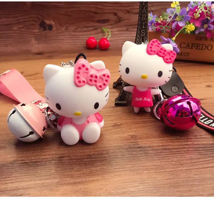 Новинка, женский брелок hello kitty, подарок для девушек, висячая веревка, браслет на запястье, автомобильная сумка, брелок, брелок, цепочка для ключей, брелок для телефона