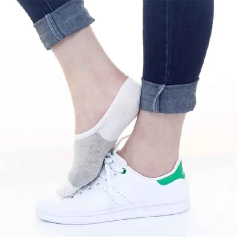 

5 Pairs of Men's Short Socks Spring and Summer Mesh Color Breathable Invisible Boat Socks Beige Stripes Silicone Anti-dropping