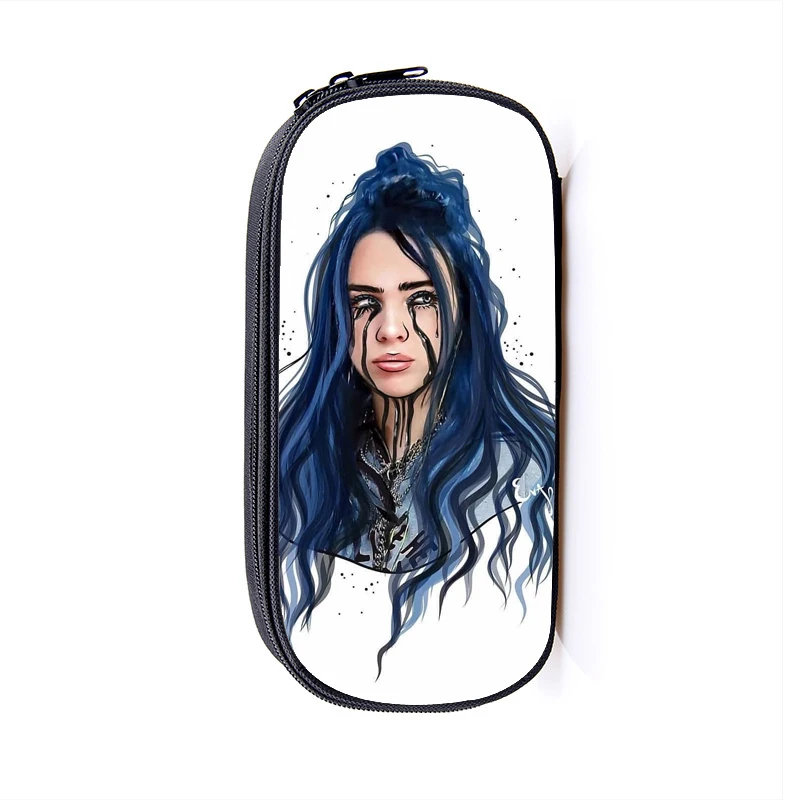 2 Billie Eilish Карандаш Чехол для девочки-подростка, косметическая сумка, школьные принадлежности канцелярские товары сумка для хранения Billie Eilish в стиле "хип-хоп" для макияжа сумка - Цвет: 2