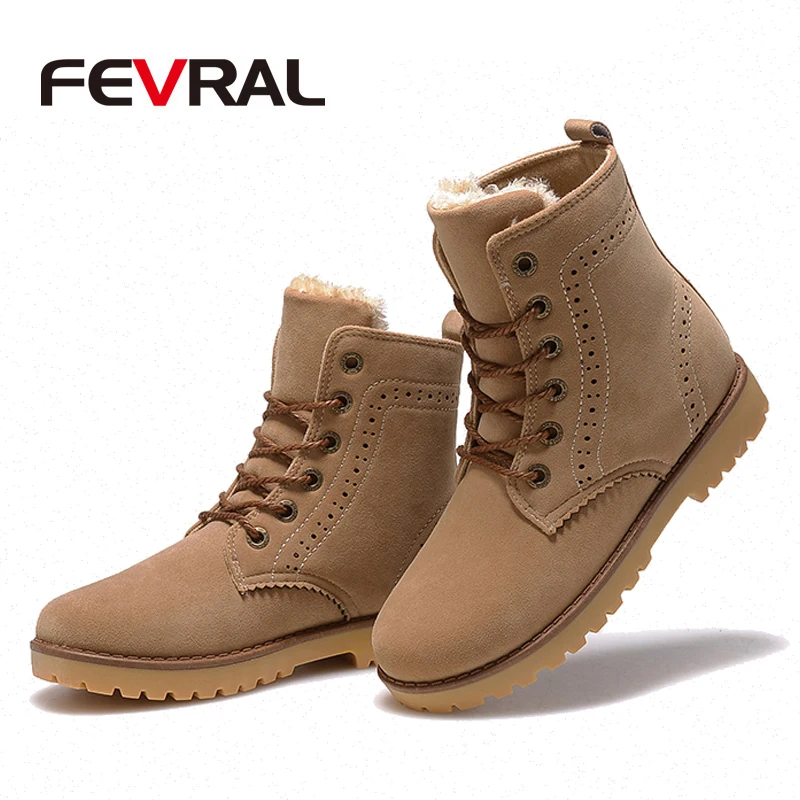 

FEVRAL Brand Plus Size 35~44 Shoes Woman Top Fashion High Quality Soft Comfort Footwear Fur Warm Winter Snow Ankle Boots Femme