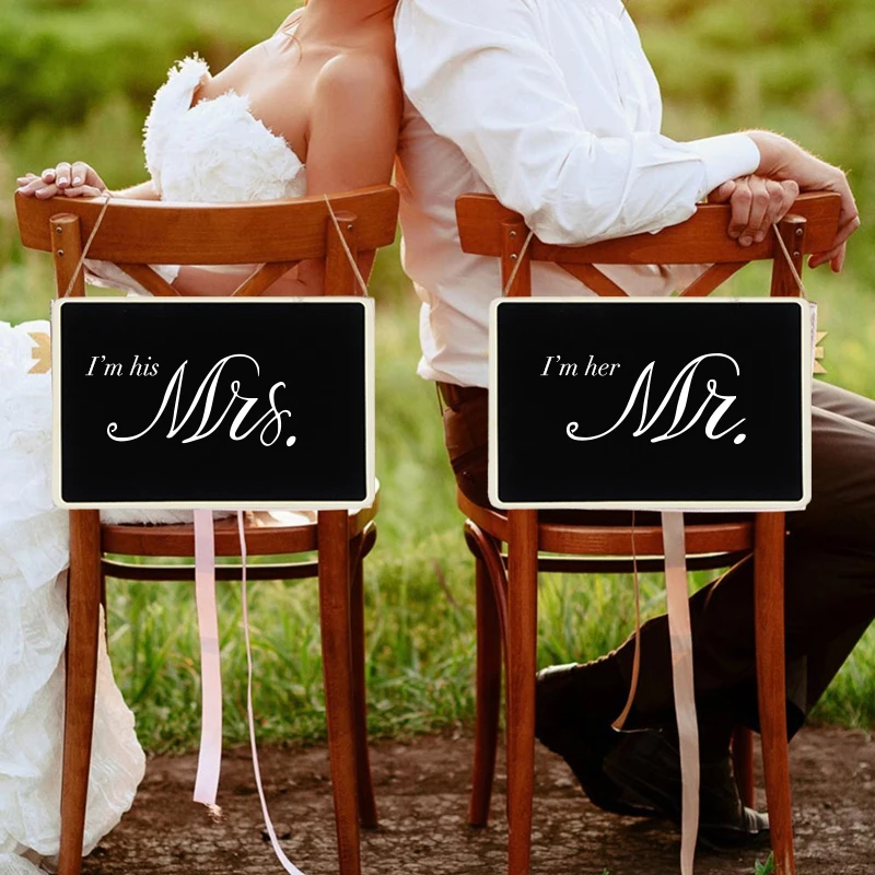 Свадебное украшение в деревенском стиле деревянная доска Mr Mrs реквизит для