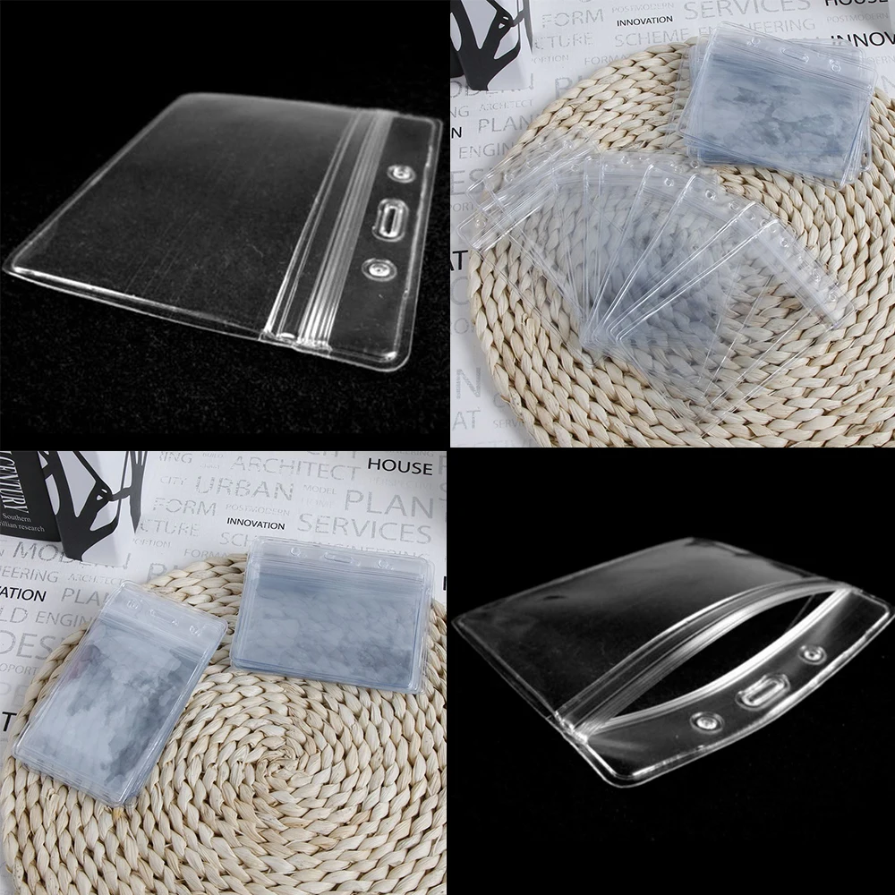 Лот из 10 горизонтальных прозрачных виниловых пластиковых держателей для