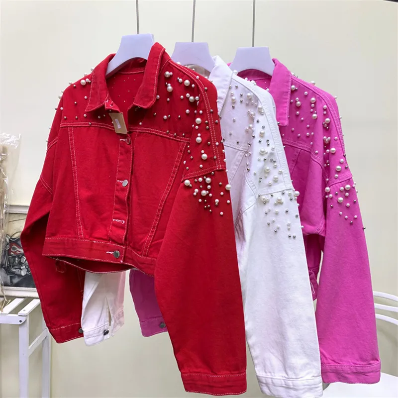 Куртка женская джинсовая в стиле Харадзюку короткая черная Базовая верхняя