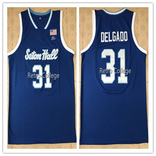 

31 Angel Delgado Seton Hall Basketball Jersey Men's Embroidery Stitched Custom Any Number Name jerseys