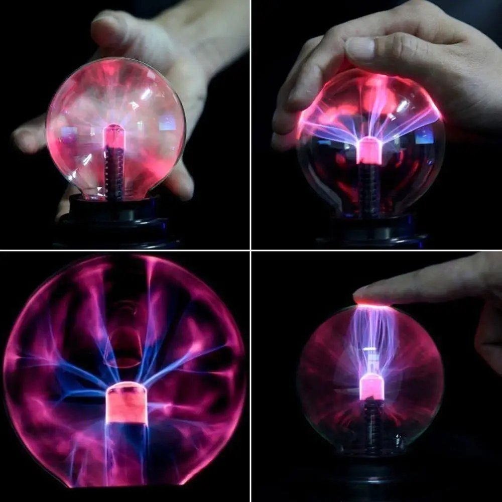 Christmas Magic Glass Plasma Ball For Kids Gift New Year Night Light Sphere Lightning Party USB glitter lamp | Лампы и освещение