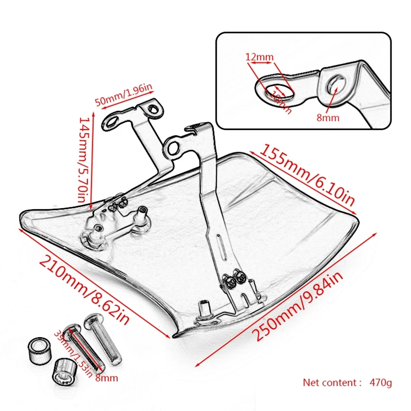 Лобовые стекла для мотоциклов ветровой щит Sn обтекатель фар BMW R Nine T R9T2014 2015 2016 2017(